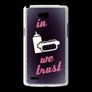 Coque LG L80 In Junk We trust Rouge ZG