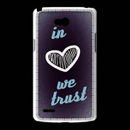 Coque LG L80 In Love We trust Bleu ZG