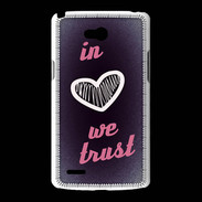 Coque LG L80 In Love We trust Rouge ZG