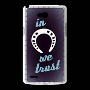 Coque LG L80 In Luck We trust Bleu ZG