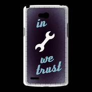 Coque LG L80 In Mecanic We trust Bleu ZG
