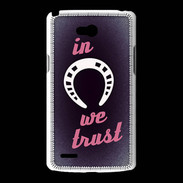 Coque LG L80 In Luck We trust Rouge ZG