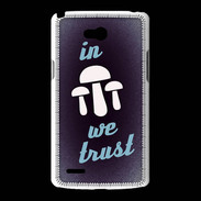 Coque LG L80 In Mushrooms We trust Bleu ZG