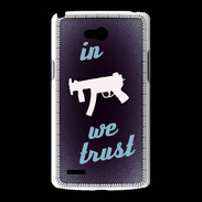 Coque LG L80 In Uzi We trust Bleu ZG