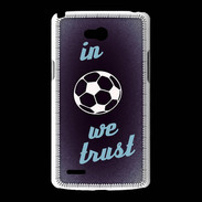 Coque LG L80 In Soccer We trust Bleu ZG