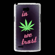 Coque LG L80 In Weed We trust Rouge ZG