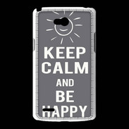 Coque LG L80 Keep calm Be Crazy Gris