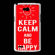 Coque LG L80 Keep calm Be Crazy Rouge