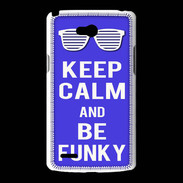 Coque LG L80 Keep Calm Funky Bleu