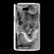 Coque LG L80 DP Charme enNoir et blanc 