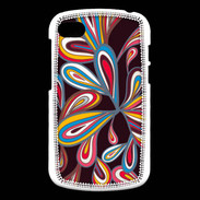 Coque Blackberry Q10 Flower power sur fond noir