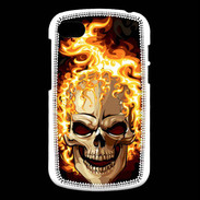 Coque Blackberry Q10 Tête de mort en flamme 5