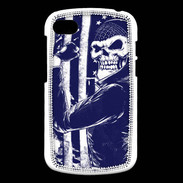 Coque Blackberry Q10 Tête de mort Biker USA