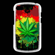 Coque Blackberry Q10 Feuille de cannabis et cœur Rasta