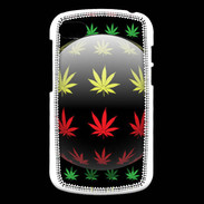 Coque Blackberry Q10 Effet cannabis sur fond noir