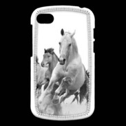 Coque Blackberry Q10 Chevaux en noir et blanc