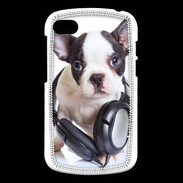 Coque Blackberry Q10 Bulldog français avec casque de musique
