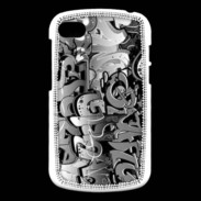 Coque Blackberry Q10 graffiti seamless background en noir et blanc