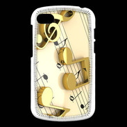 Coque Blackberry Q10 Portée de notes en or