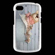 Coque Blackberry Q10 Bébé nounours dormant dans une bassine