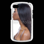 Coque Blackberry Q10 Femme metisse noire 2