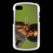 Coque Blackberry Q10 Femme metisse noire 3