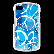 Coque Blackberry Q10 Peace and love Bleu