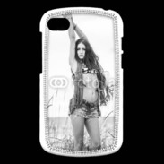 Coque Blackberry Q10 Hippie noir et blanc
