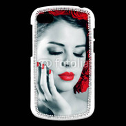 Coque Blackberry Q10 Vernis rouge et roses esthétisme