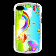Coque Blackberry Q10 Cartoon nature et arc en ciel