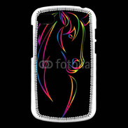 Coque Blackberry Q10 Vector image of an horse on black back 50