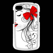 Coque Blackberry Q10 Visage glamour noir et rouge