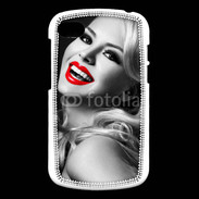 Coque Blackberry Q10 Rouge à lèvres Fashion en noir et blanc