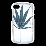 Coque Blackberry Q10 Marijuana en bleu et blanc