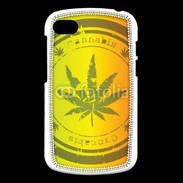 Coque Blackberry Q10 Marijuana stamp on rastafarian background