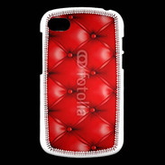 Coque Blackberry Q10 Capitonnage cuir rouge