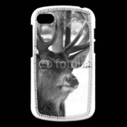 Coque Blackberry Q10 Tête de Cerf en noir et blanc