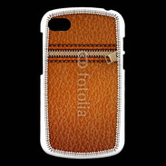 Coque Blackberry Q10 Effet cuir avec zippe