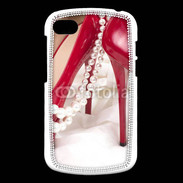 Coque Blackberry Q10 Escarpins rouges et perles