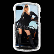Coque Blackberry Q10 Femme blonde sexy voiture noire