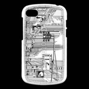 Coque Blackberry Q10 Rue de New York en dessin noir et blanc
