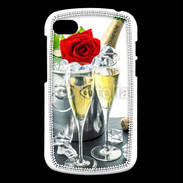 Coque Blackberry Q10 Champagne et rose rouge