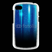 Coque Blackberry Q10 Rideau bleu à strass