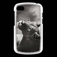 Coque Blackberry Q10 Lionne en noir et blanc