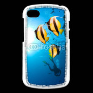 Coque Blackberry Q10 Poisson jaune et noir
