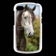 Coque Blackberry Q10 Portrait cheval arabe gris 1