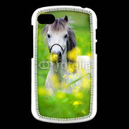 Coque Blackberry Q10 Poney Shetland gris et blanc