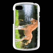 Coque Blackberry Q10 Poulain marron et blanc