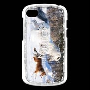 Coque Blackberry Q10 Cheval et chien dans la neige