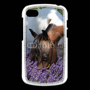 Coque Blackberry Q10 Cheval sentant la lavande 